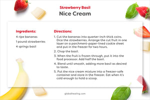 Vegan Strawberry Basil Nice Cream Recipe