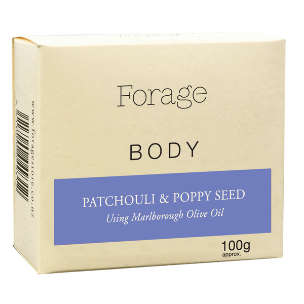 Forage Body Bar - Patchouli & Poppy Seed 100g